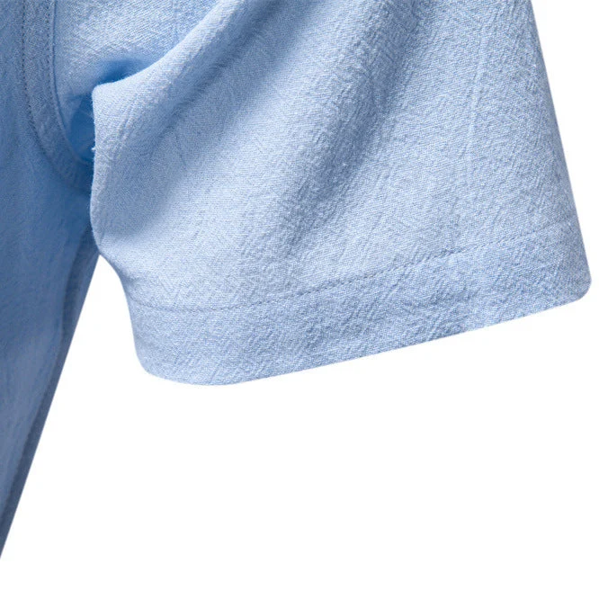 Herren Kurzarm Henley-Shirt mit praktischer Knopfleiste und modernem Design Drune