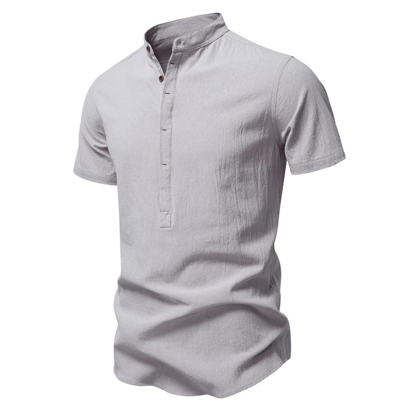 Herren Kurzarm Henley-Shirt mit praktischer Knopfleiste und modernem Design Drune
