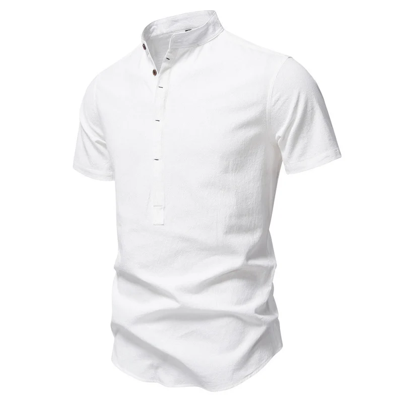 Herren Kurzarm Henley-Shirt mit praktischer Knopfleiste und modernem Design Drune