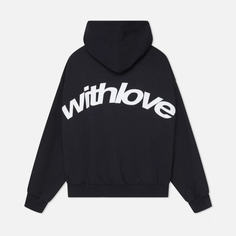 Unisex nan Oversized Kapuzenpullover mit großem Rückenprint und weichem Fleece Innen Drune