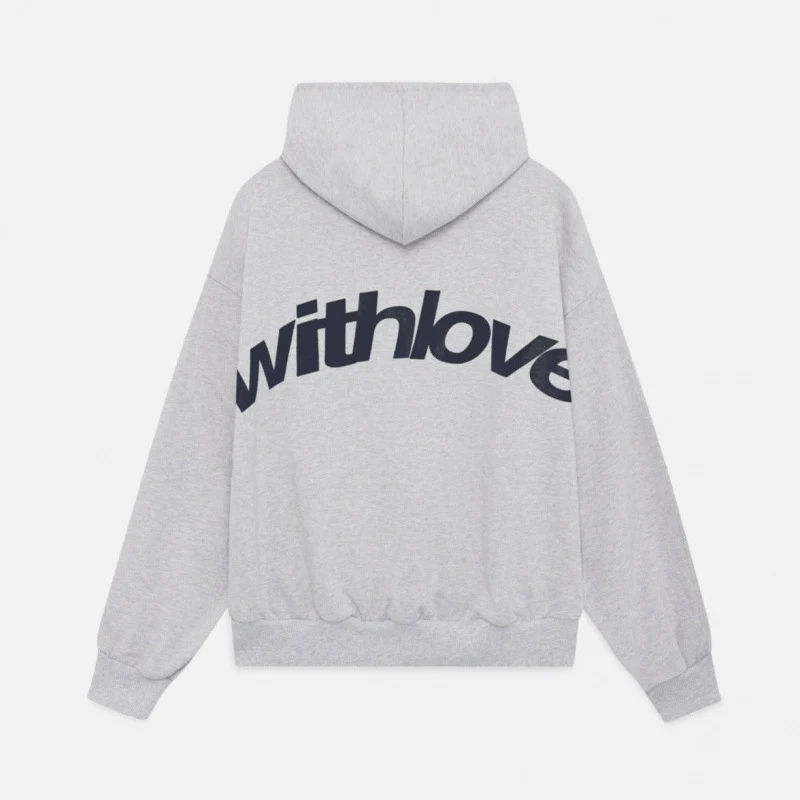Unisex nan Oversized Kapuzenpullover mit großem Rückenprint und weichem Fleece Innen Drune