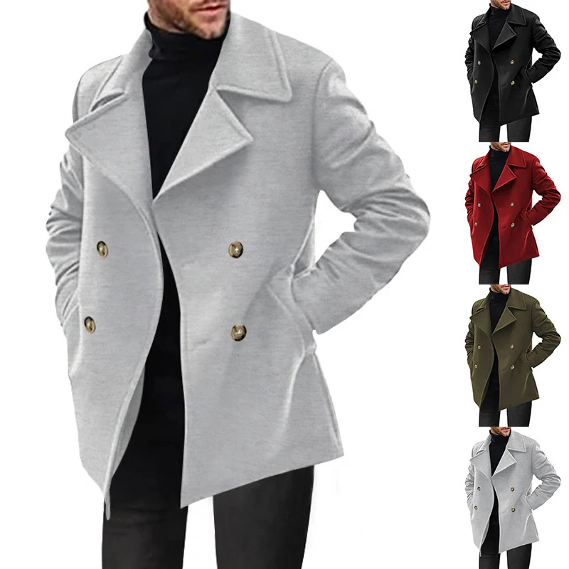 Herren-Designermantel mit doppelter Knopfleiste von Drune