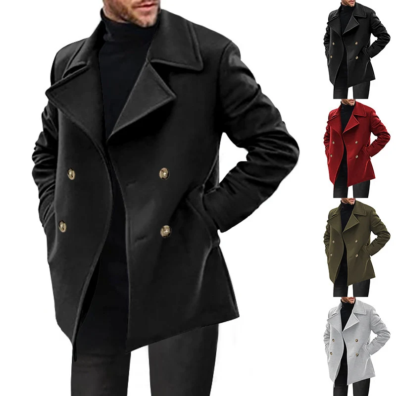 Herren-Designermantel mit doppelter Knopfleiste von Drune