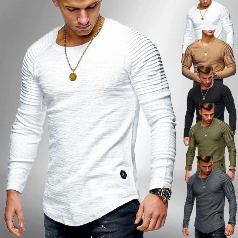 Herren Langarmshirt mit strukturiertem Design Drune