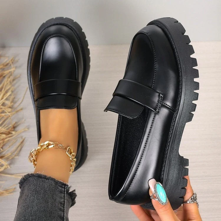 Damen klassische Loafer mit rutschfester Sohle Drune