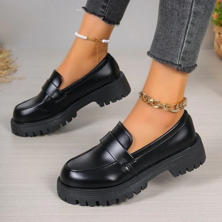 Damen klassische Loafer mit rutschfester Sohle Drune
