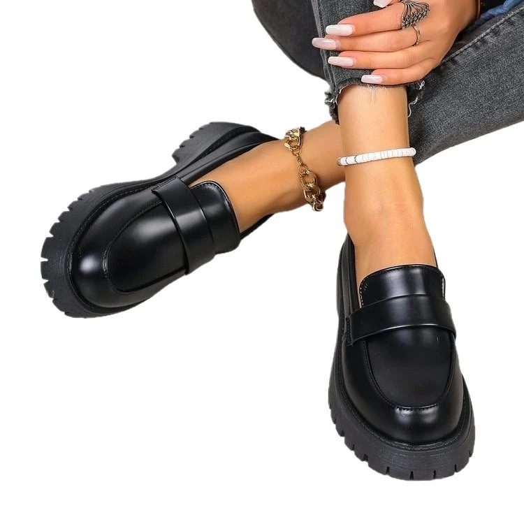 Damen klassische Loafer mit rutschfester Sohle Drune