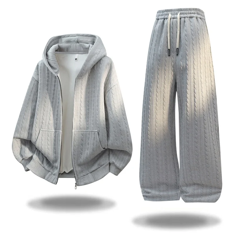 Damen Oversize Strick‑Kapuzenjacke mit Zopfmuster, Reißverschluss & Kängurutaschen Drune