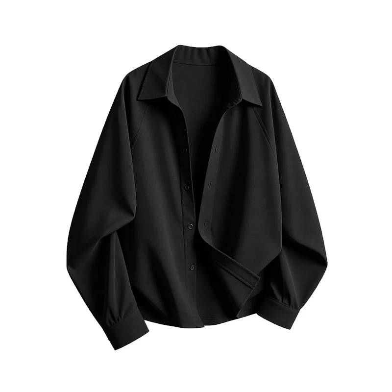 Damen Oversize-Blusenshirt aus fließendem Stretch mit Hemdkragen Drune