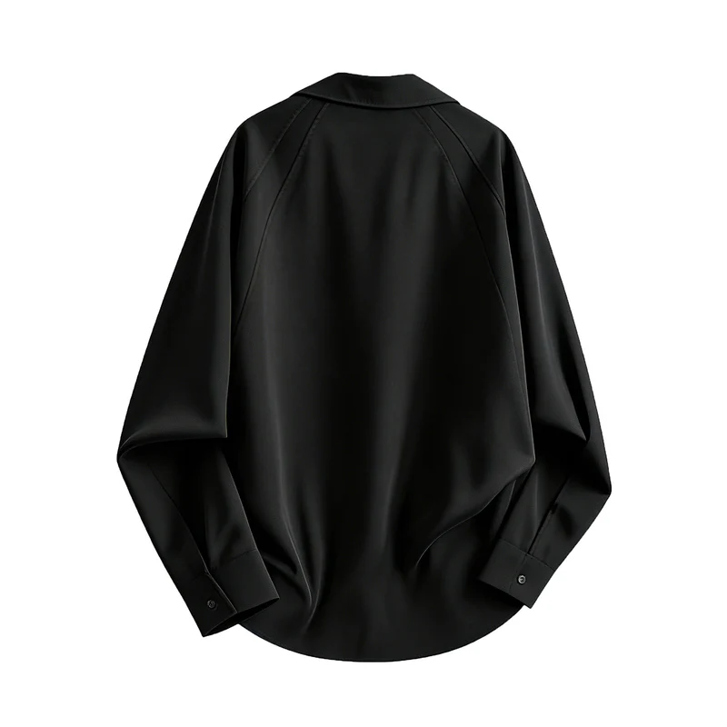 Damen Oversize-Blusenshirt aus fließendem Stretch mit Hemdkragen Drune