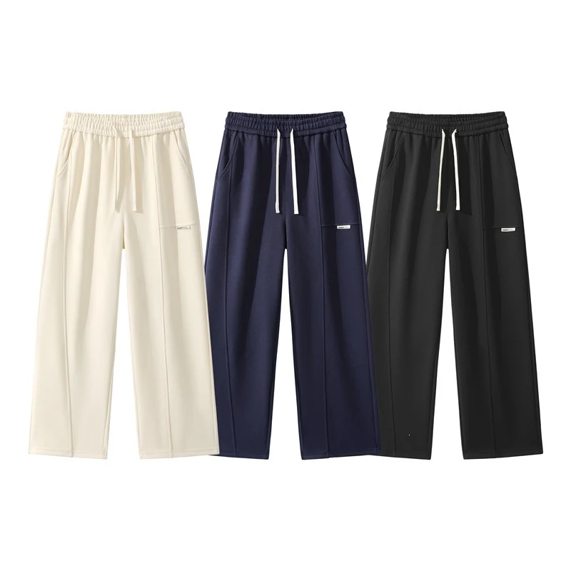 Damen Lounge-Hose mit weitem Bein, elastischem Bund & Seitentaschen Drune