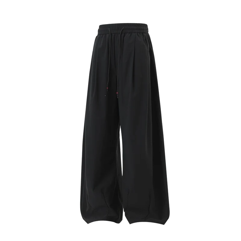 Damen Extraweite Palazzo‑Hose im Oversize‑Baggy‑Schnitt mit Elastbund & Tunnelzug Drune