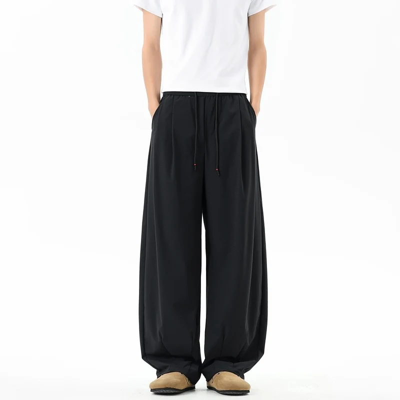 Damen Extraweite Palazzo‑Hose im Oversize‑Baggy‑Schnitt mit Elastbund & Tunnelzug Drune