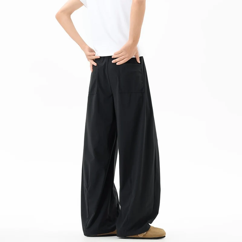 Damen Extraweite Palazzo‑Hose im Oversize‑Baggy‑Schnitt mit Elastbund & Tunnelzug Drune