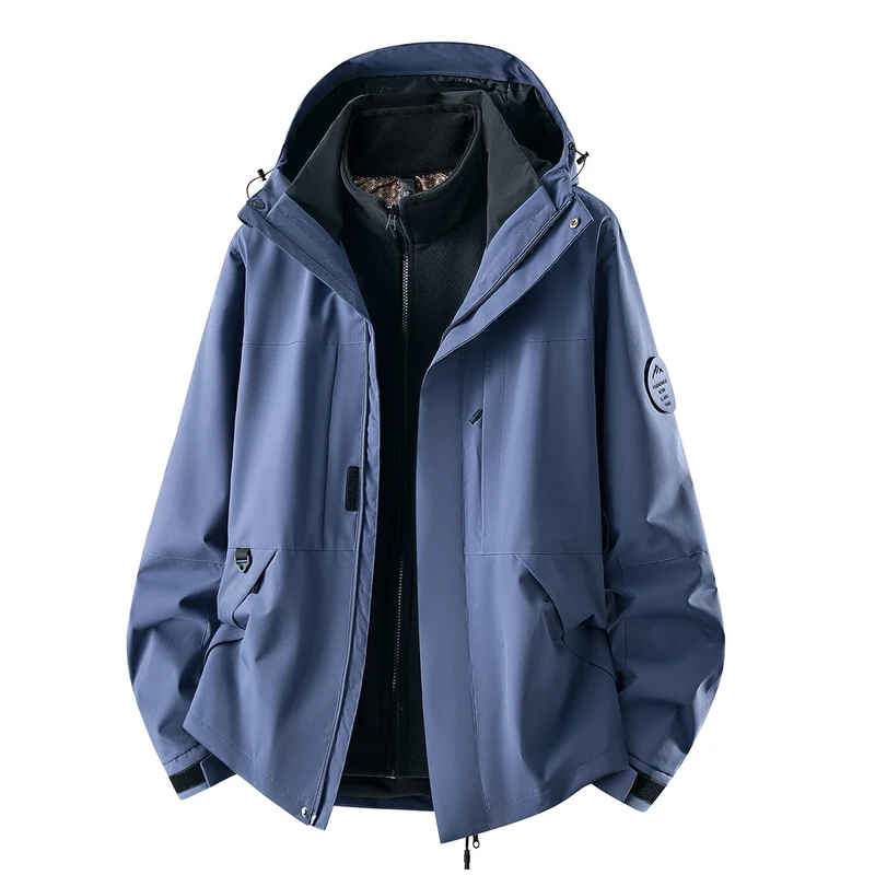 Damen Dreiteilige wasserdichte Outdoorjacke mit abnehmbarem Fleece-Innenlayer Drune