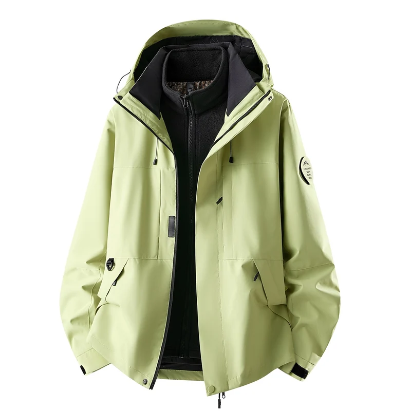 Damen Dreiteilige wasserdichte Outdoorjacke mit abnehmbarem Fleece-Innenlayer Drune
