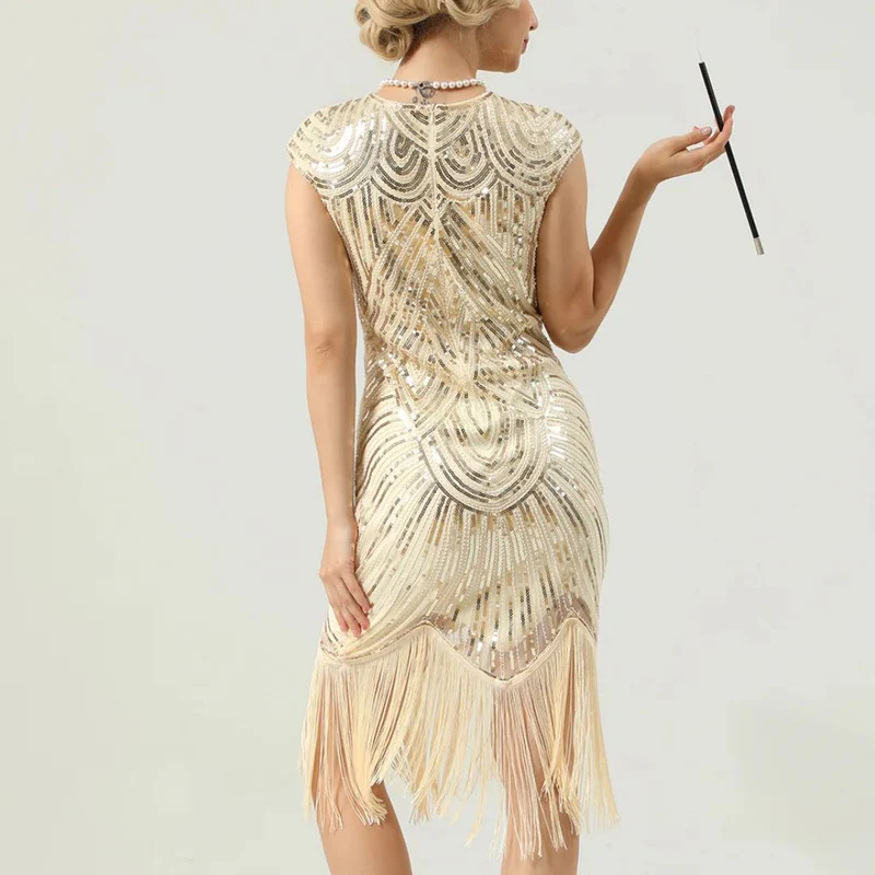 Drune | 1920Er Gatsby-Stil Glitzerndes Kleid