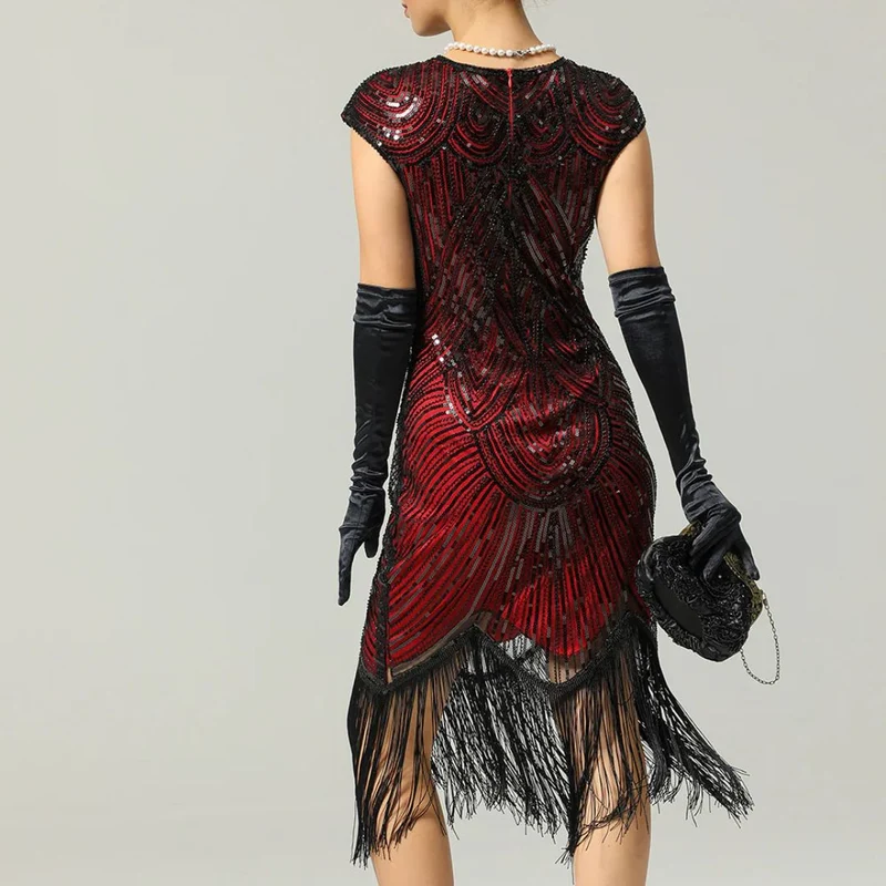 Drune | 1920Er Gatsby-Stil Glitzerndes Kleid