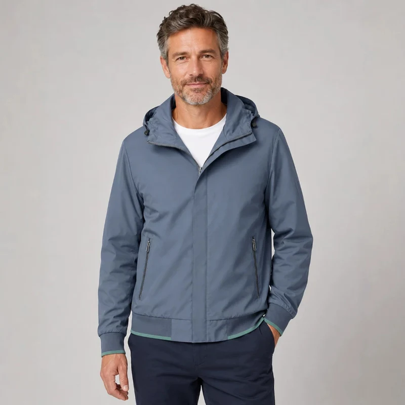 Herren Leichte Übergangsjacke mit Kapuze Drune