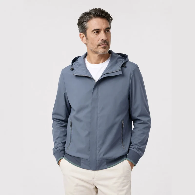 Herren Leichte Übergangsjacke mit Kapuze Drune