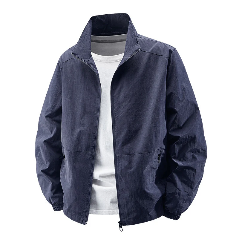 Herren Leichte Übergangsjacke mit hohem Kragen Drune