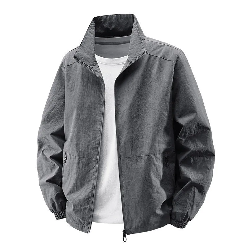 Herren Leichte Übergangsjacke mit hohem Kragen Drune