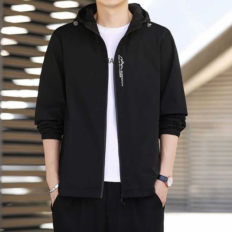 Herren Leichte Outdoorjacke mit verstellbarer Kapuze Drune