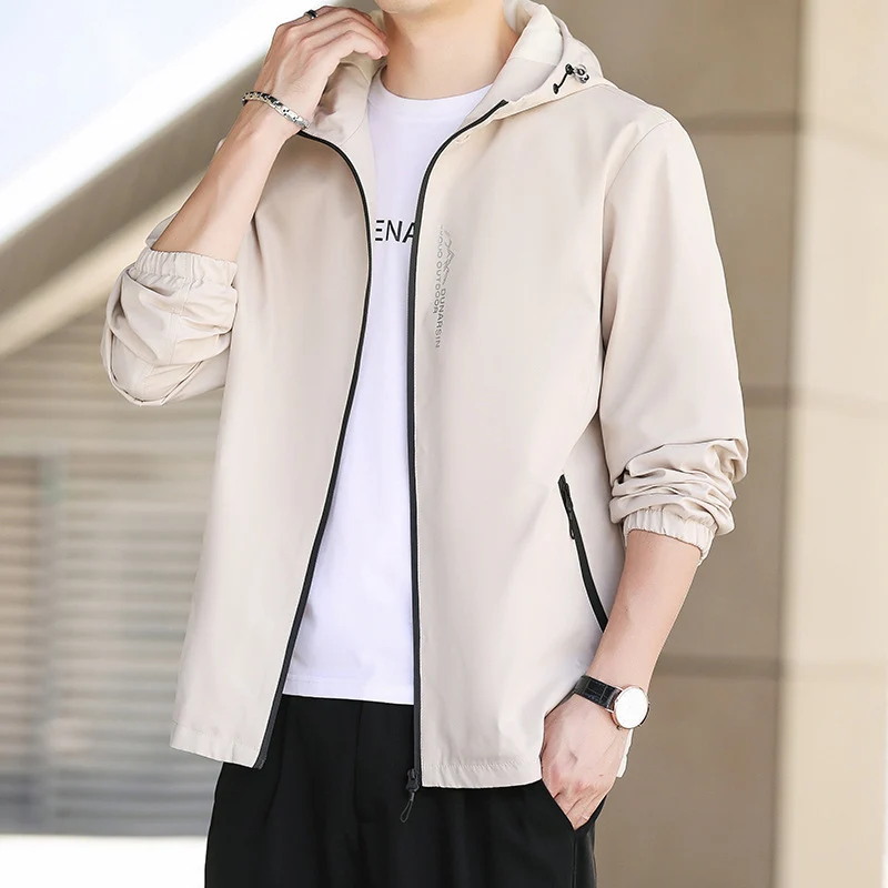 Herren Leichte Outdoorjacke mit verstellbarer Kapuze Drune