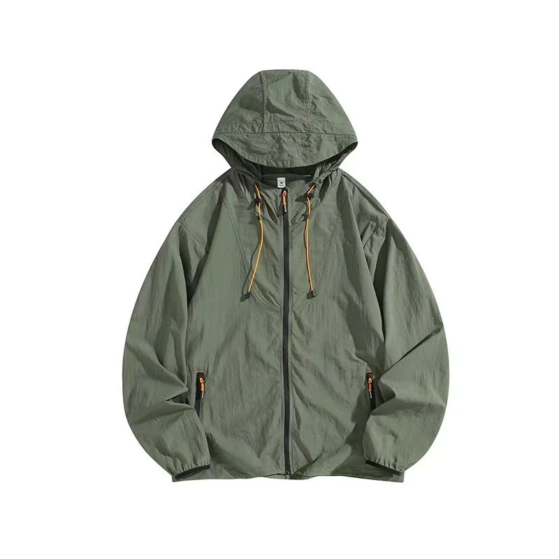 Herren Leichte Outdoorjacke mit Kapuze und praktischen Reißverschlusstaschen Drune