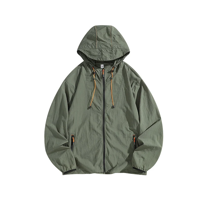 Herren Leichte Outdoorjacke mit Kapuze und praktischen Reißverschlusstaschen Drune
