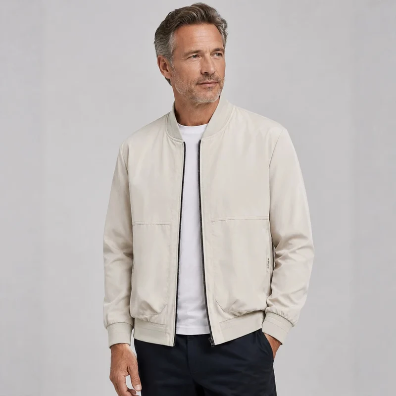 Herren Lässige Übergangsjacke mit Reißverschluss Drune