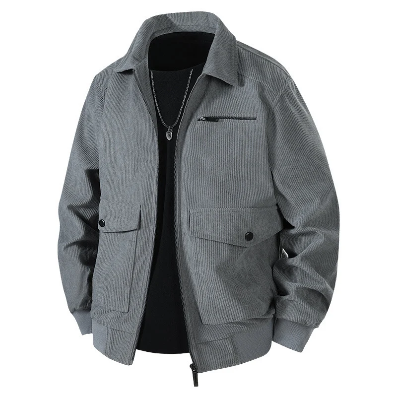 Herren Lässige Cordjacke mit praktischen Taschen Drune