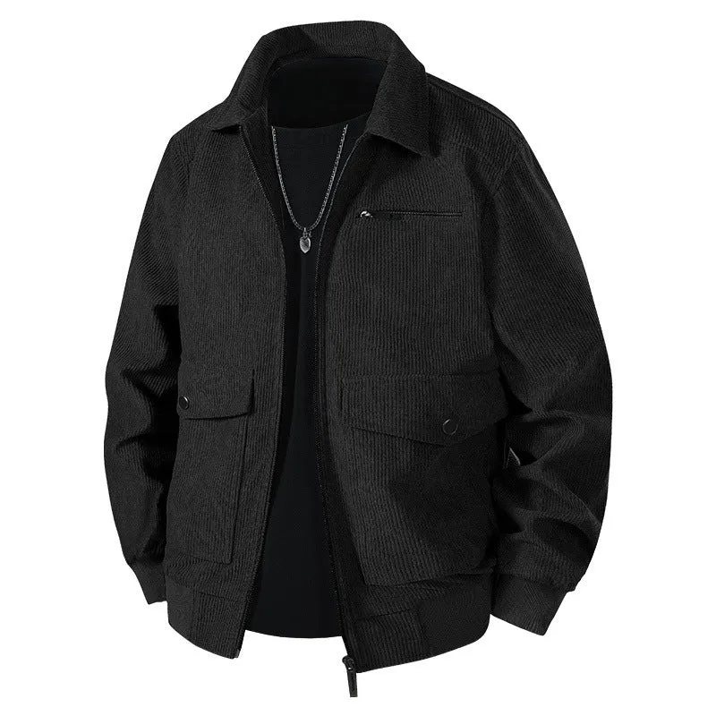 Herren Lässige Cordjacke mit praktischen Taschen Drune
