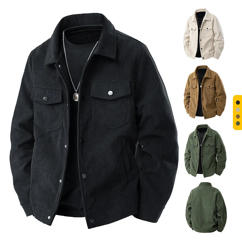 Herren Komfortable Cordjacke Drune