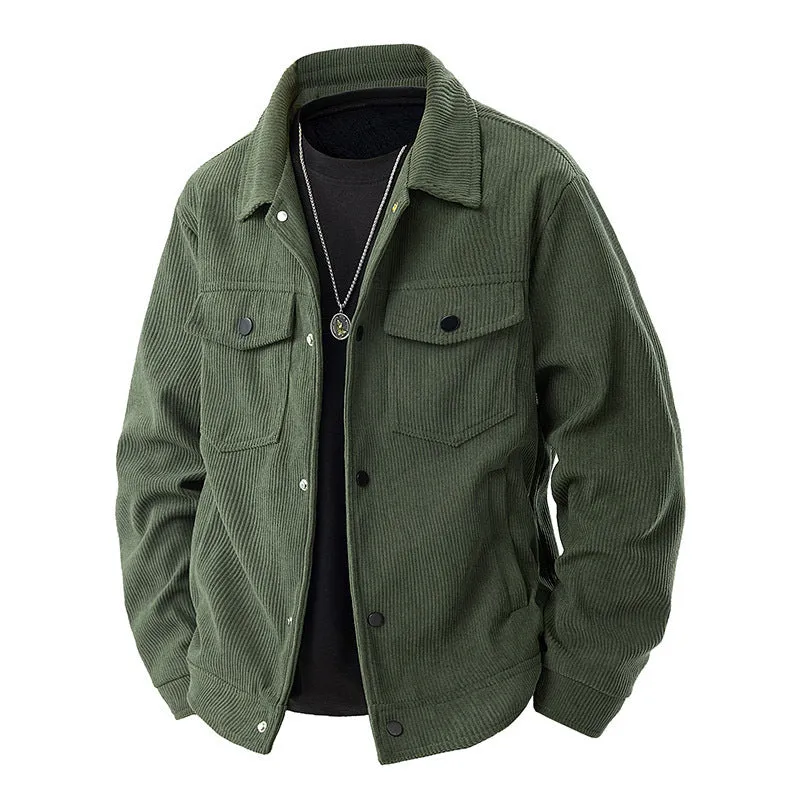 Herren Komfortable Cordjacke Drune