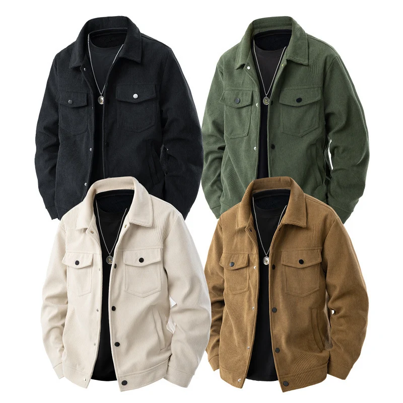 Herren Komfortable Cordjacke Drune