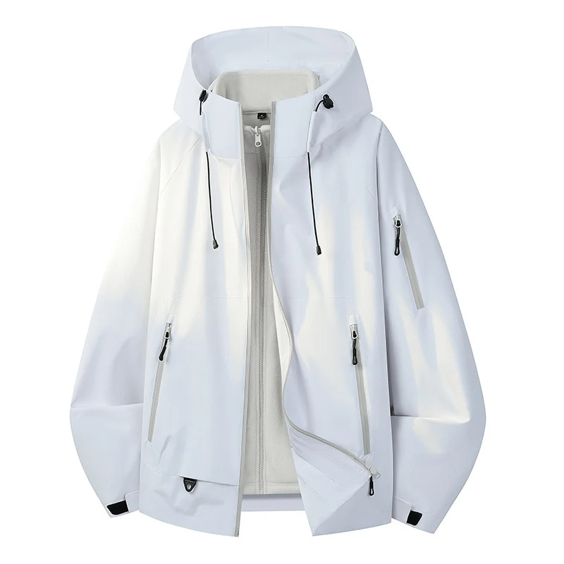 Herren Funktionsjacke mit verstellbarem Kapuzenverschluss Drune