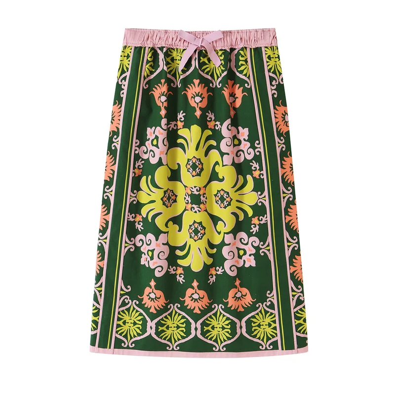 Damen Geblümte Chiffonbluse mit Schleifenkragen und Volumenärmeln Drune