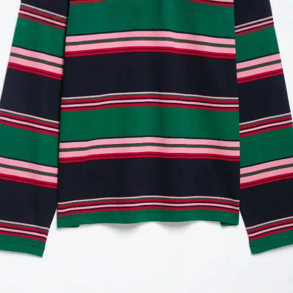 Damen Feinstrick-Poloshirt-Cardigan mit kurzem Arm und durchgehendem Reißverschluss Drune