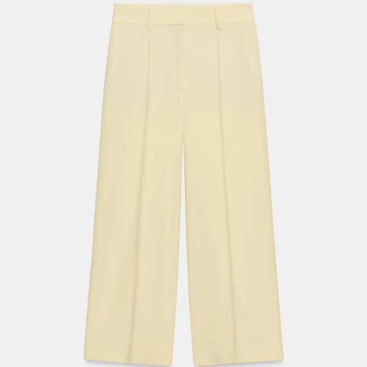Damen Elegante High‑Waist Culotte‑Hose mit Bügelfalte und verdecktem Reißverschluss Drune