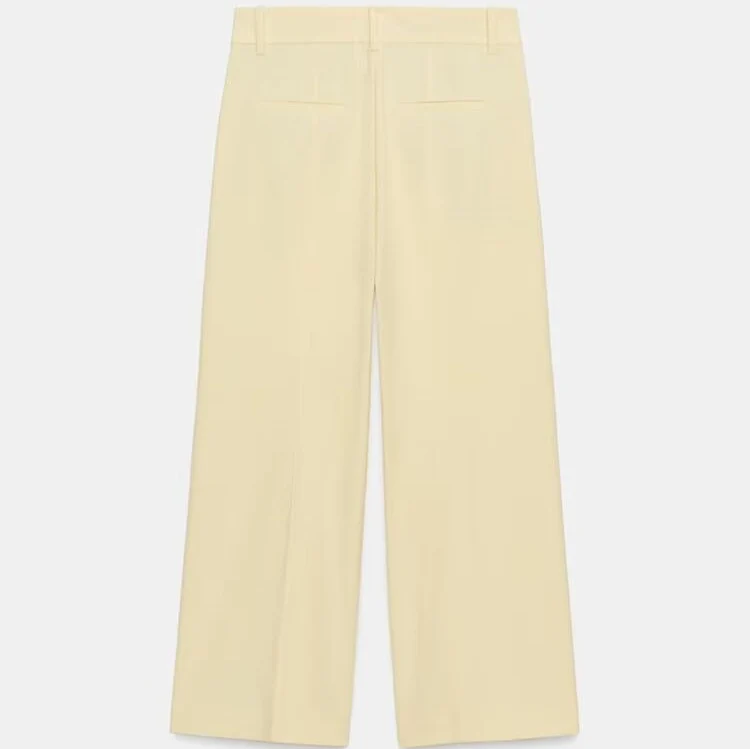 Damen Elegante High‑Waist Culotte‑Hose mit Bügelfalte und verdecktem Reißverschluss Drune