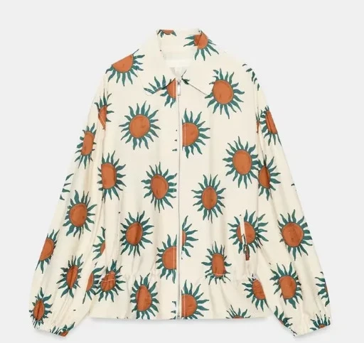 Damen Cropped Blousonjacke aus Webstoff mit Stehkragen, elastischem Saum und feinem Karo‑Design Drune
