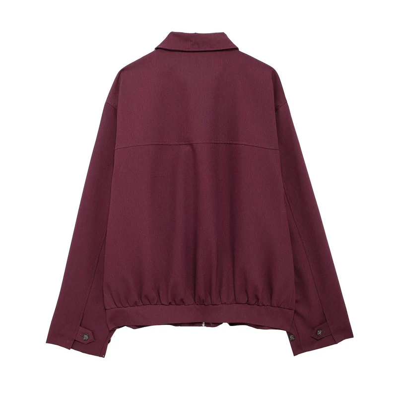 Damen Boxy-Utility-Blouson mit verdecktem Reißverschluss und Brusttasche Drune