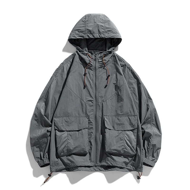 Damen Leichte Outdoor-Jacke mit Kapuze und Taschen Drune