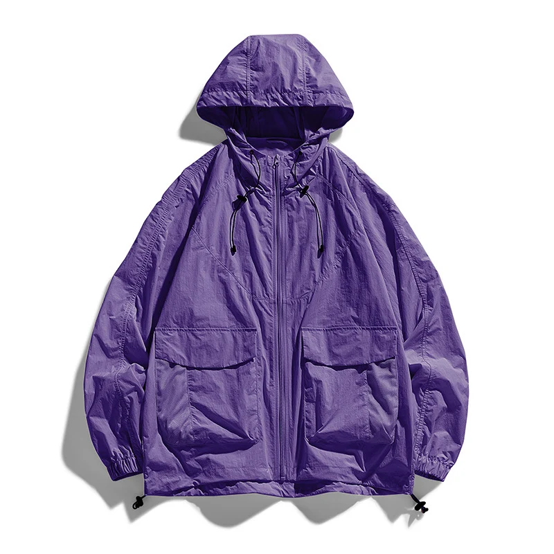Damen Leichte Outdoor-Jacke mit Kapuze und Taschen Drune
