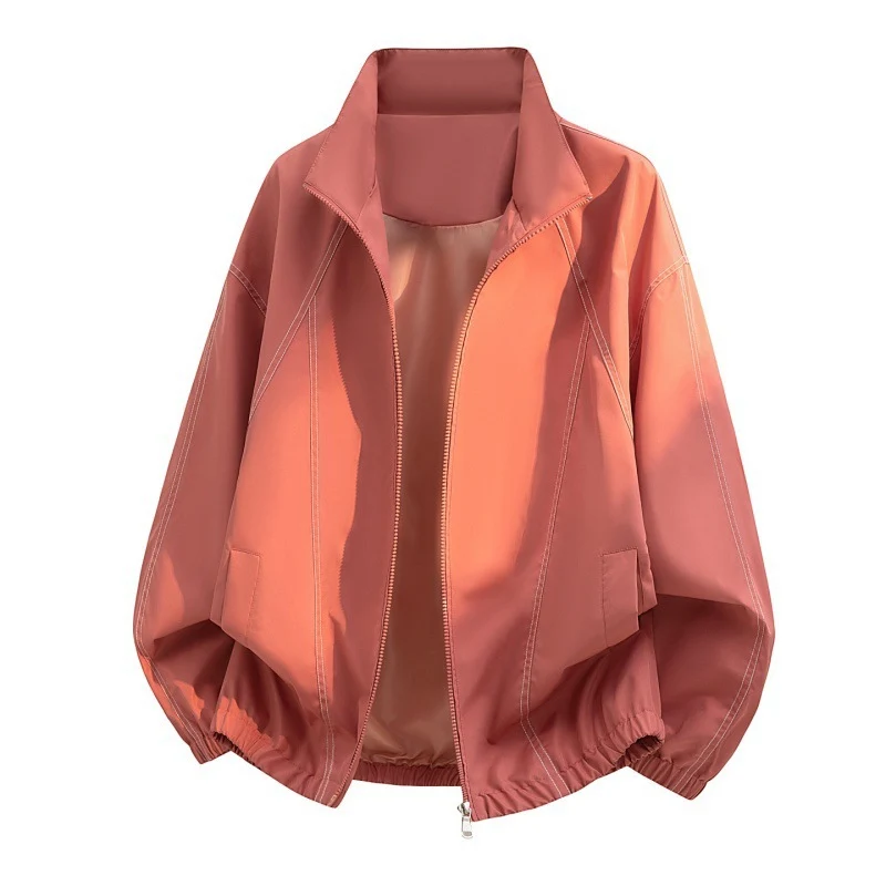 Damen Freizeitjacke mit hohem Kragen und Gummizug Drune