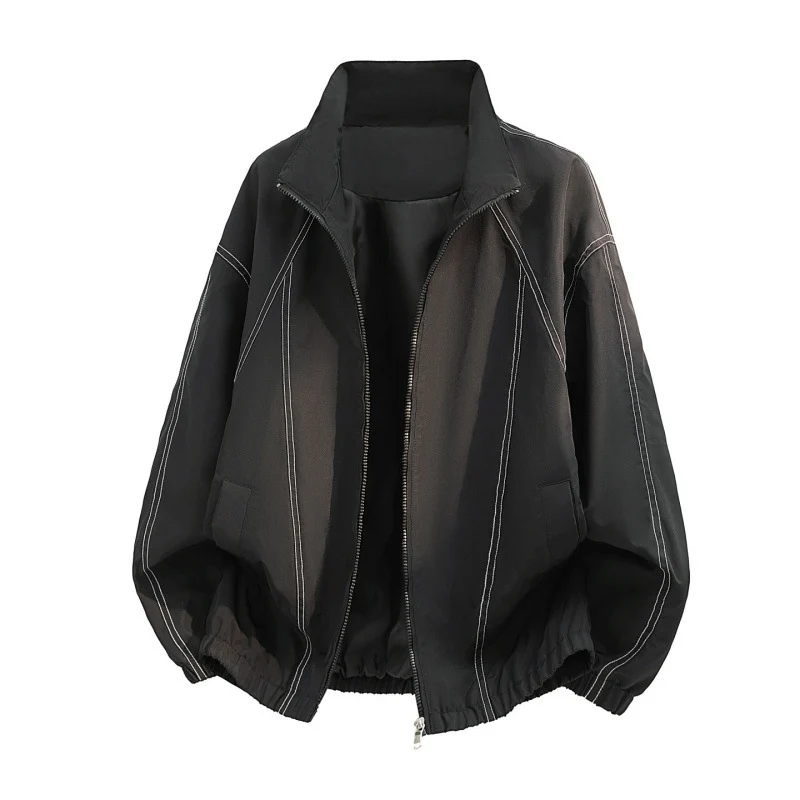 Damen Freizeitjacke mit hohem Kragen und Gummizug Drune