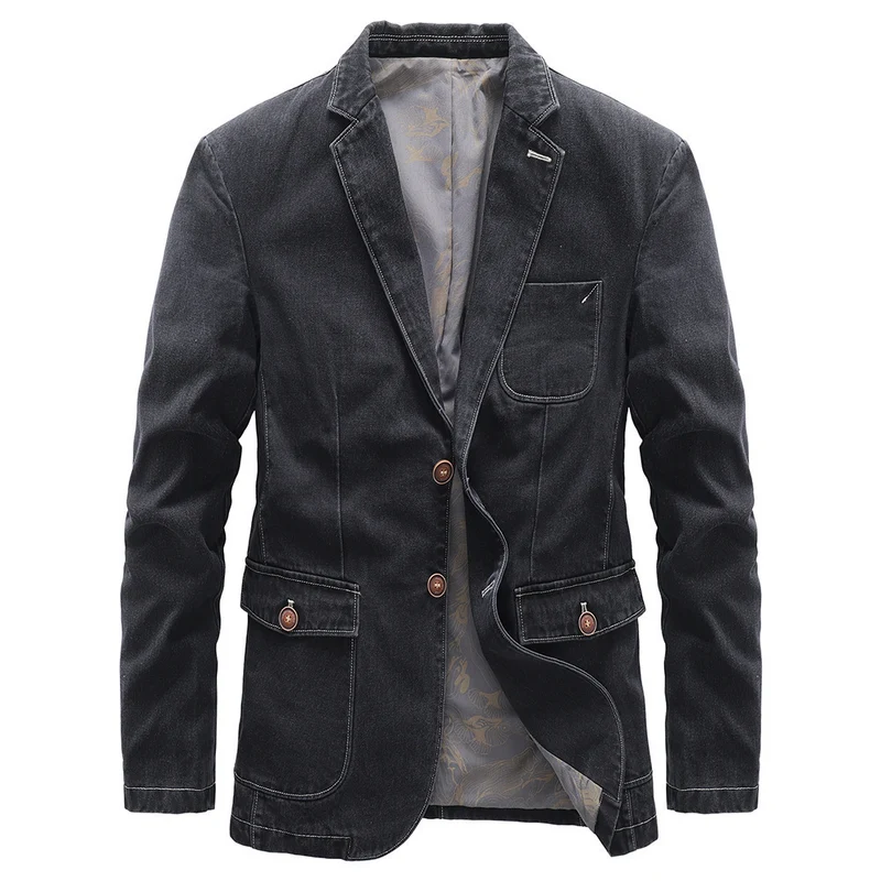 Damen Elegante Denim-Blazerjacke Drune
