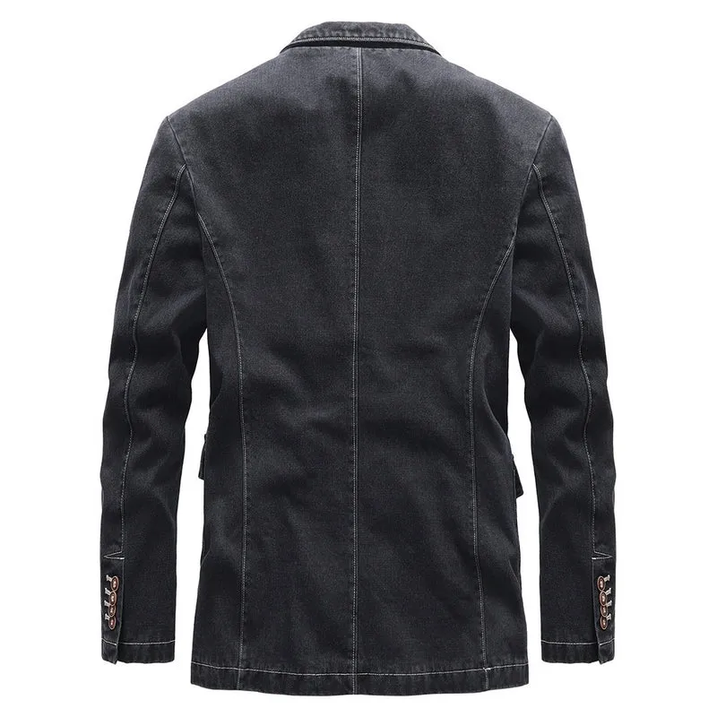 Damen Elegante Denim-Blazerjacke Drune