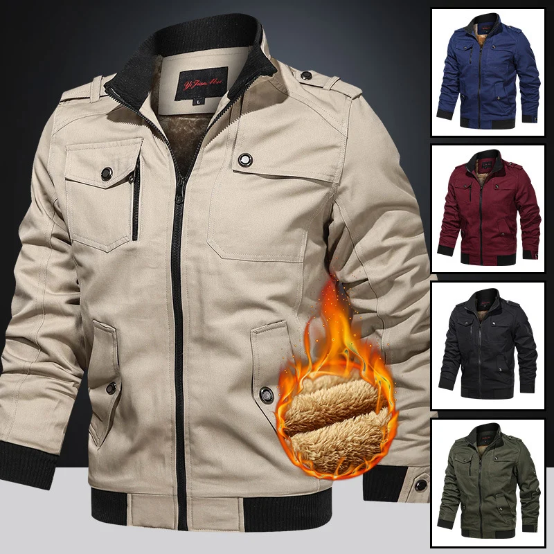 Herren Winterjacke mit Fleece-Futter Drune